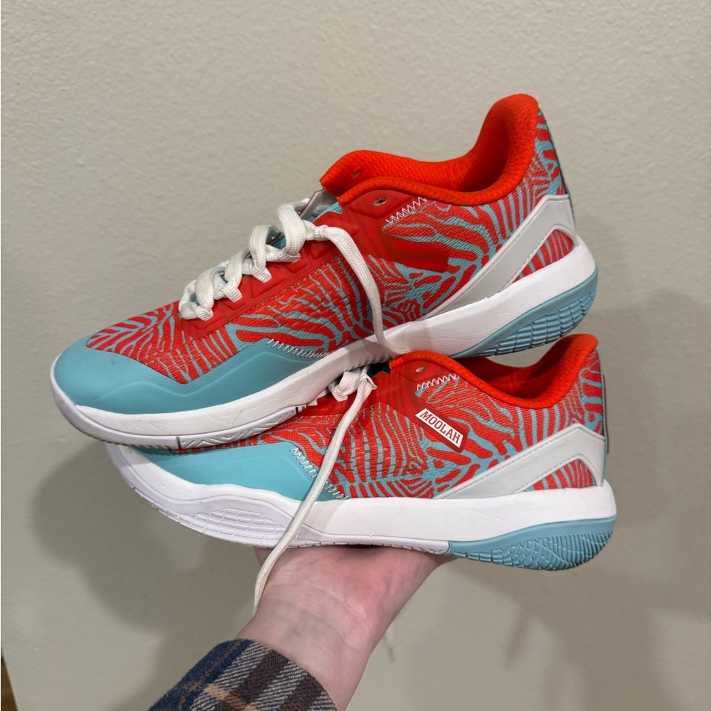Kids' Low-Top Sneaker in Red & Aqua 9 - Picture 2 of 6